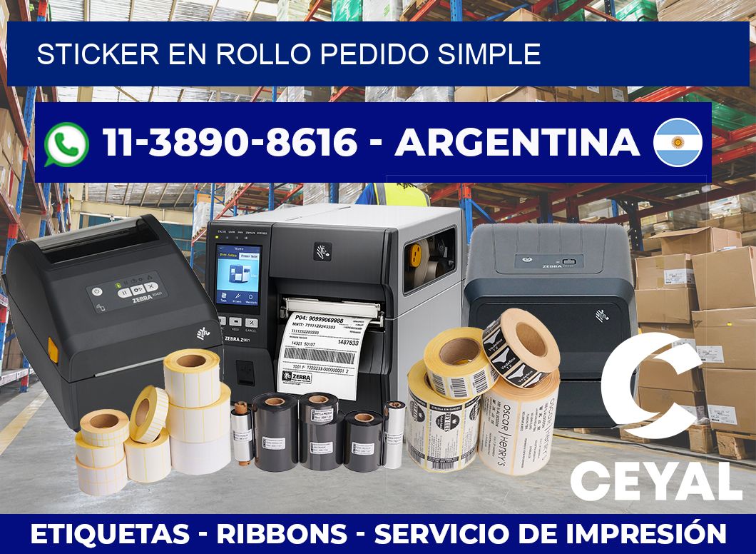 STICKER EN ROLLO Pedido simple