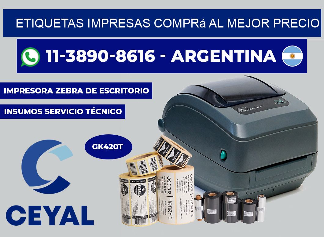etiquetas impresas Comprá al mejor precio