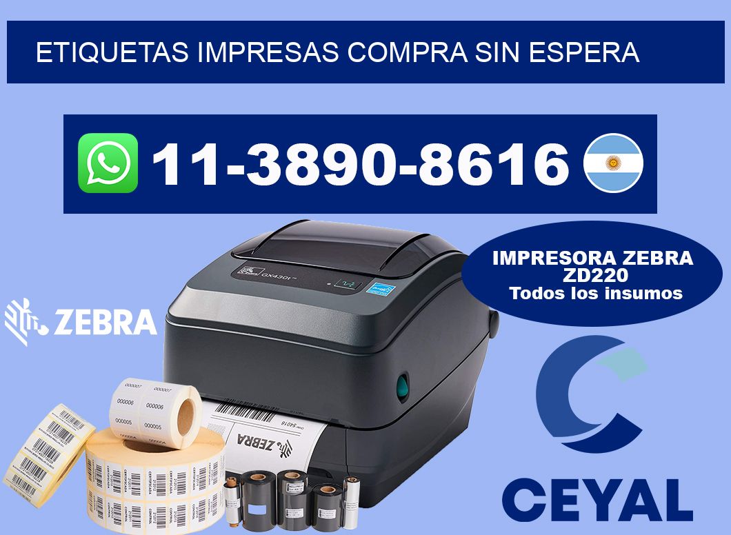 etiquetas impresas Compra sin espera