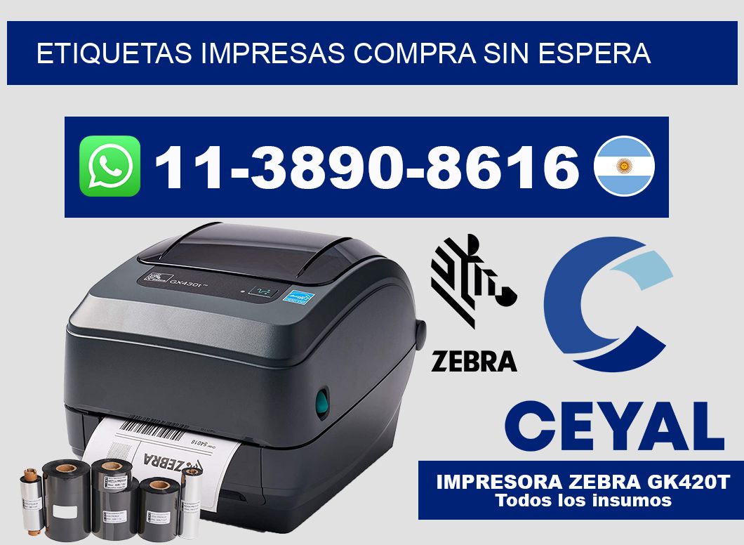 etiquetas impresas Compra sin espera
