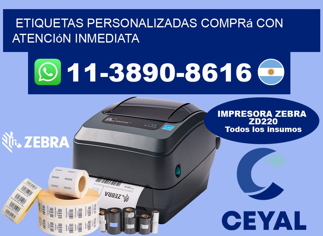 etiquetas personalizadas Comprá con atención inmediata