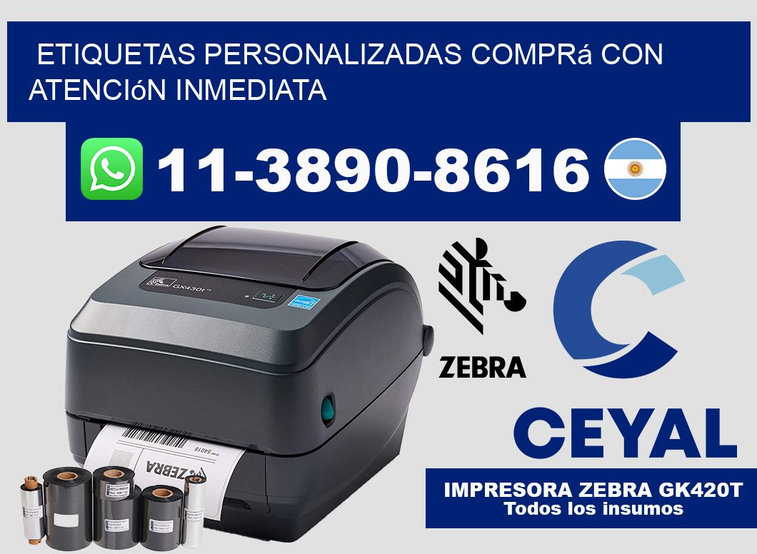 etiquetas personalizadas Comprá con atención inmediata
