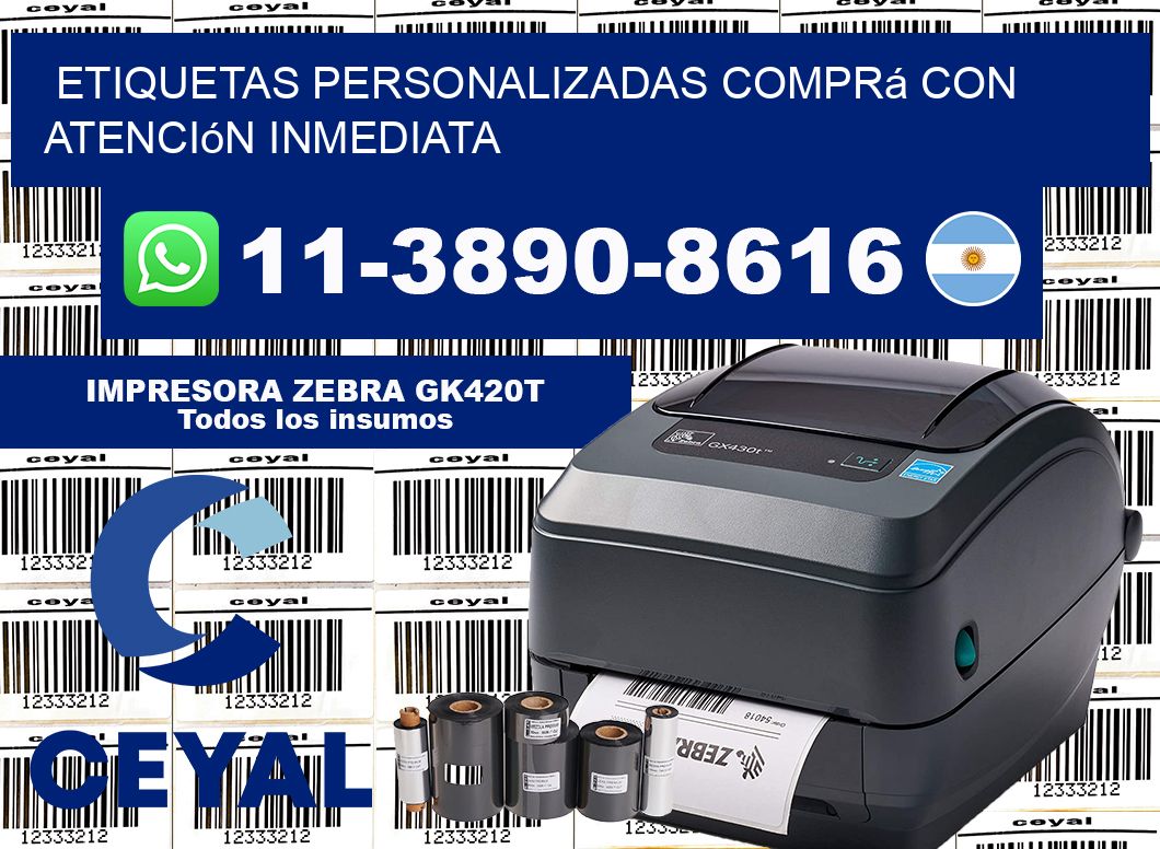 etiquetas personalizadas Comprá con atención inmediata