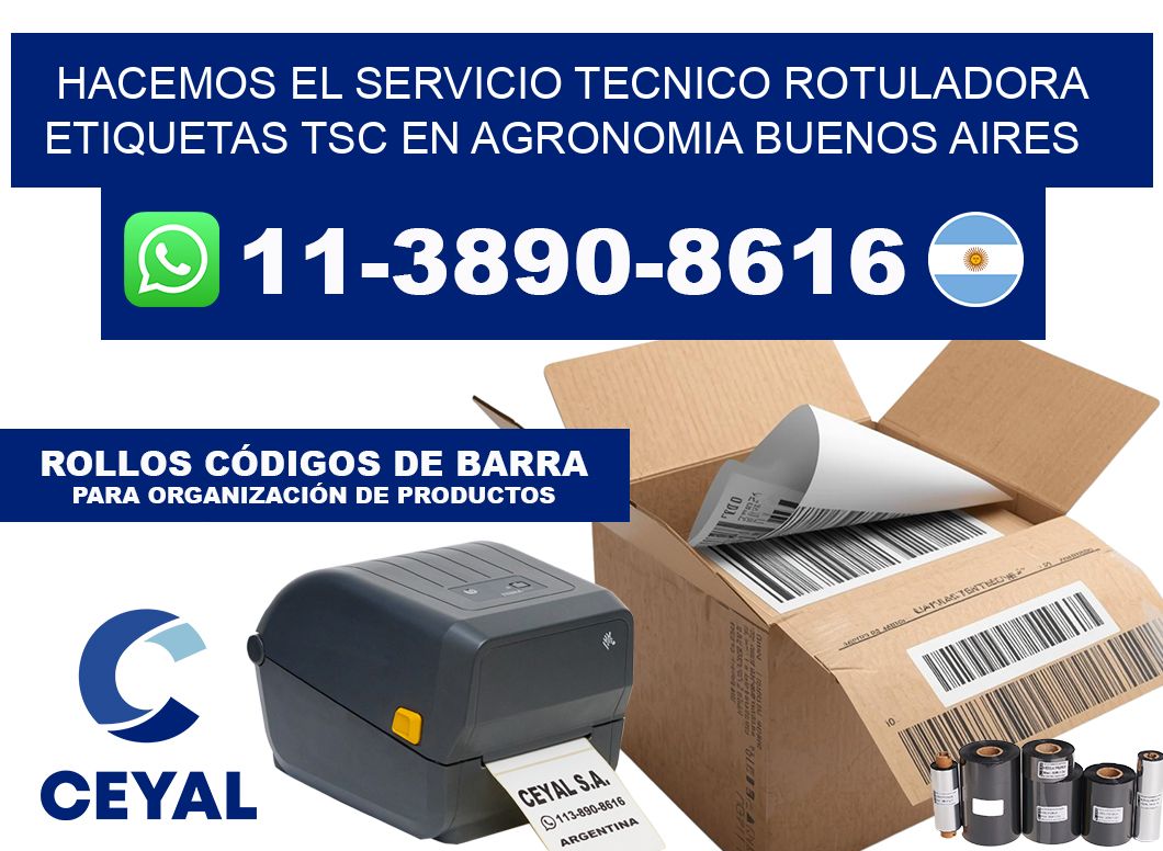 hacemos el servicio tecnico rotuladora etiquetas TSC en Agronomia Buenos Aires