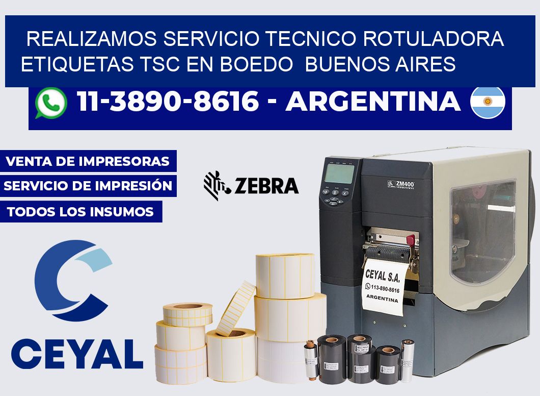 realizamos servicio tecnico rotuladora etiquetas TSC en Boedo  Buenos Aires