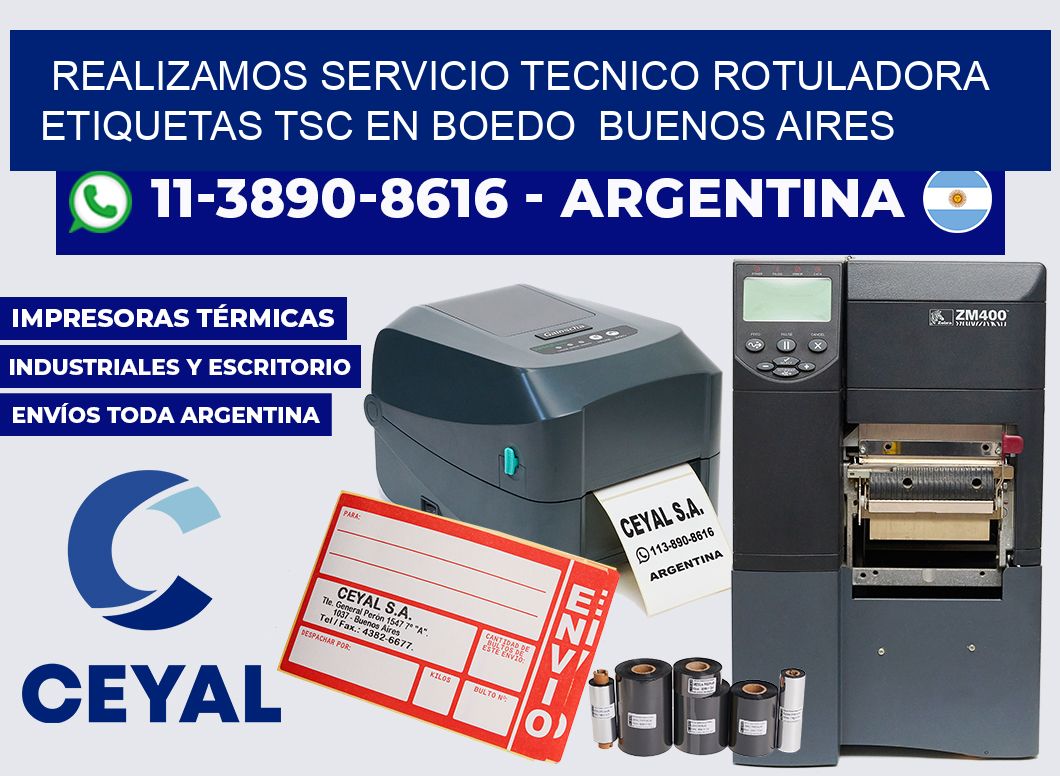 realizamos servicio tecnico rotuladora etiquetas TSC en Boedo  Buenos Aires