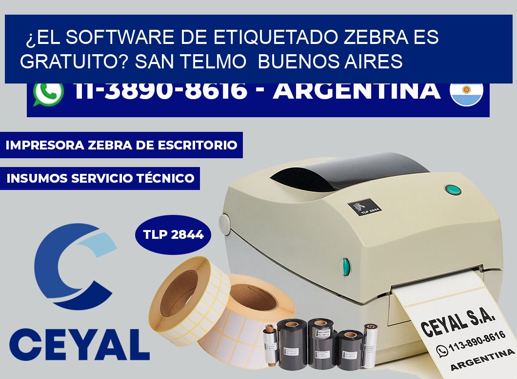 ¿El software de etiquetado Zebra es gratuito? San Telmo  Buenos Aires