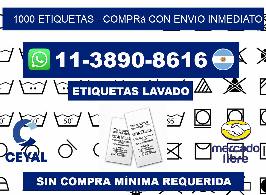 1000 ETIQUETAS - Comprá con envío inmediato
