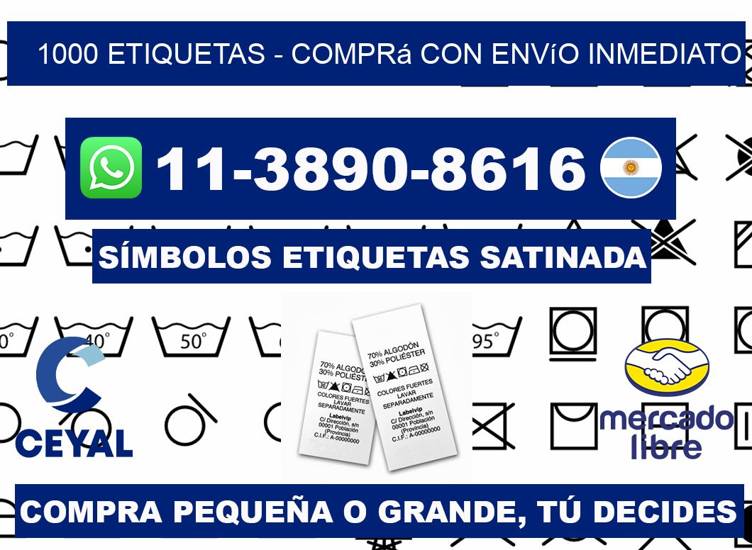 1000 ETIQUETAS - Comprá con envío inmediato