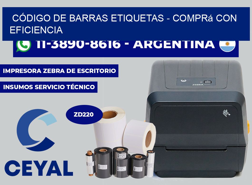 CÓDIGO DE BARRAS ETIQUETAS - Comprá con eficiencia