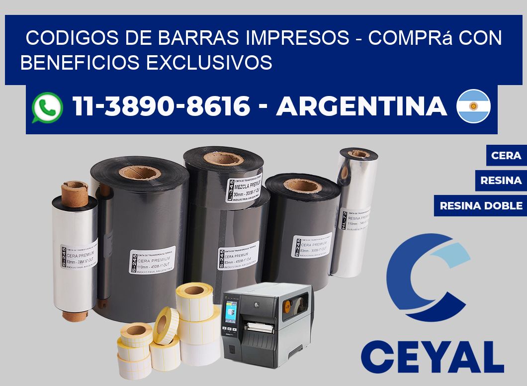 CODIGOS DE BARRAS IMPRESOS - Comprá con beneficios exclusivos