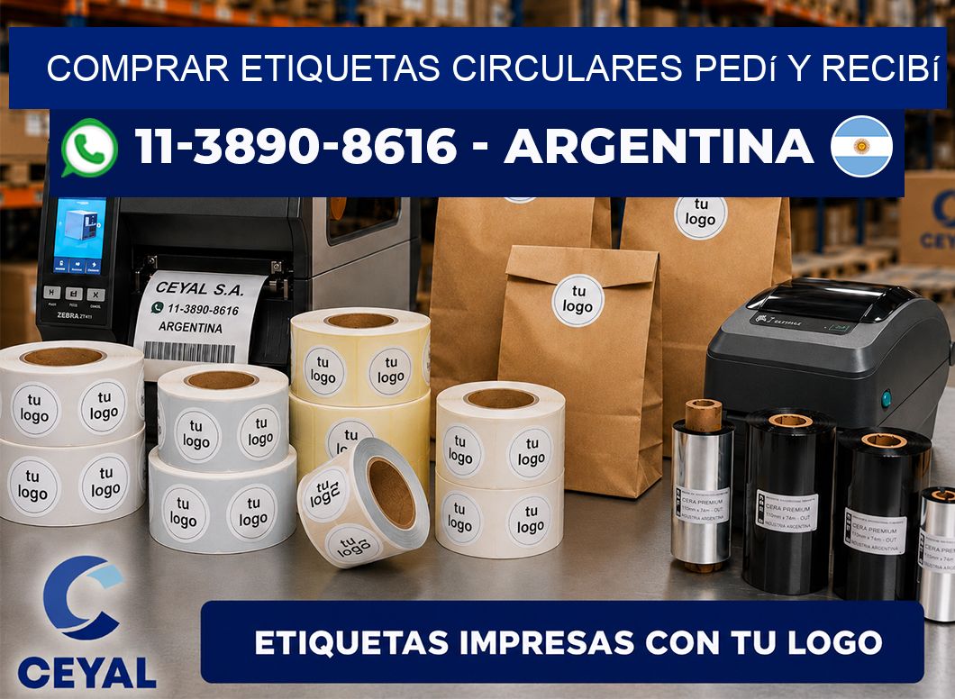 COMPRAR ETIQUETAS CIRCULARES Pedí y recibí
