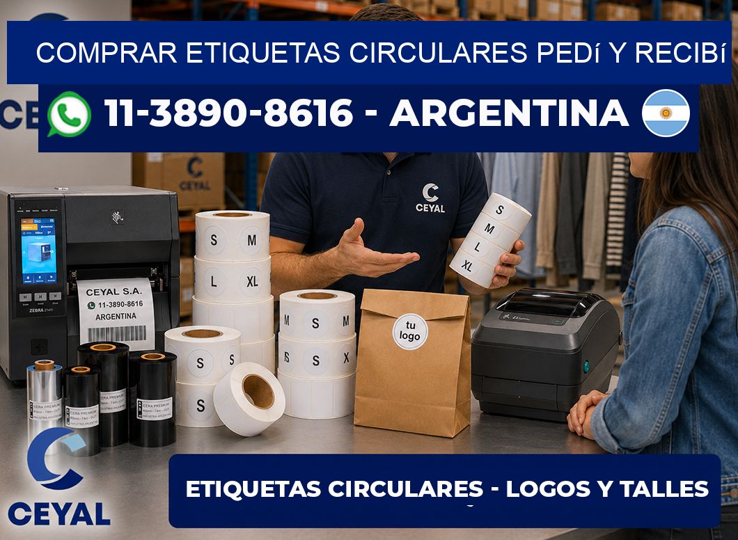 COMPRAR ETIQUETAS CIRCULARES Pedí y recibí