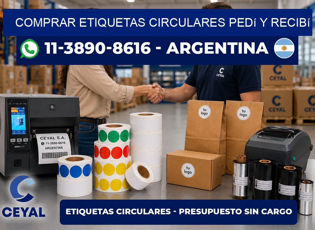 COMPRAR ETIQUETAS CIRCULARES Pedí y recibí