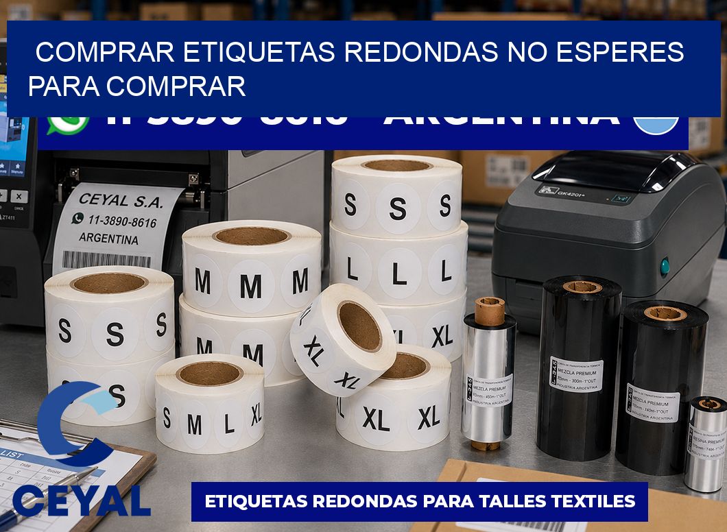 COMPRAR ETIQUETAS REDONDAS No esperes para comprar