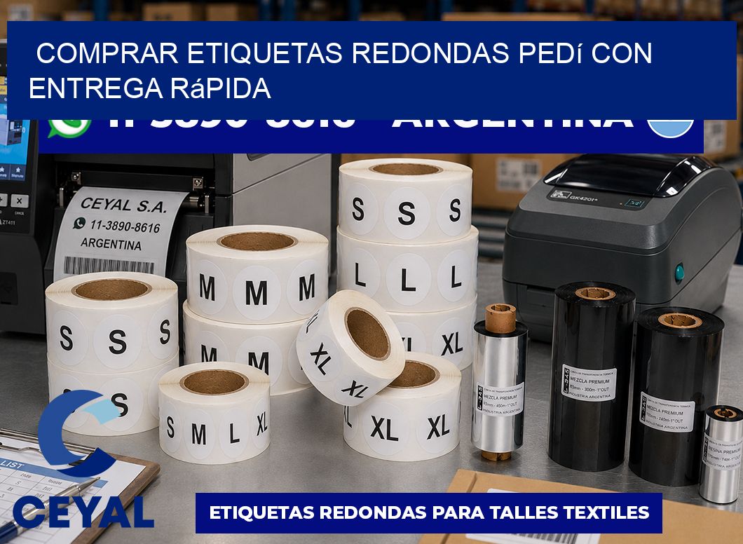 COMPRAR ETIQUETAS REDONDAS Pedí con entrega rápida