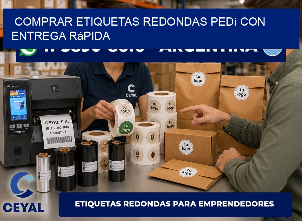 COMPRAR ETIQUETAS REDONDAS Pedí con entrega rápida