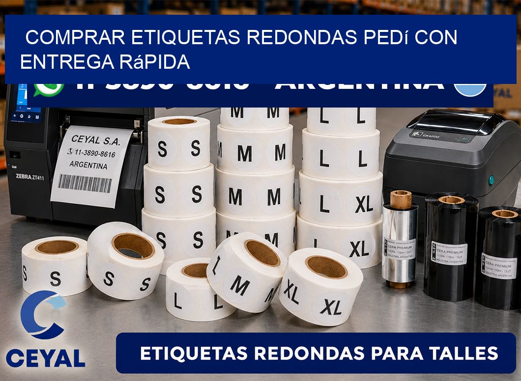 COMPRAR ETIQUETAS REDONDAS Pedí con entrega rápida