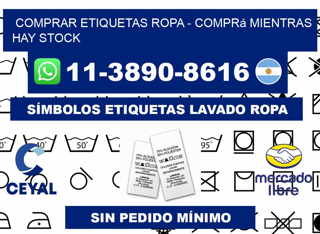 COMPRAR ETIQUETAS ROPA - Comprá mientras hay stock