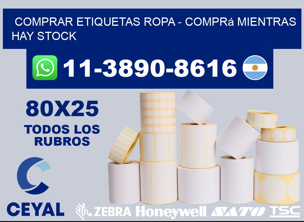 COMPRAR ETIQUETAS ROPA - Comprá mientras hay stock