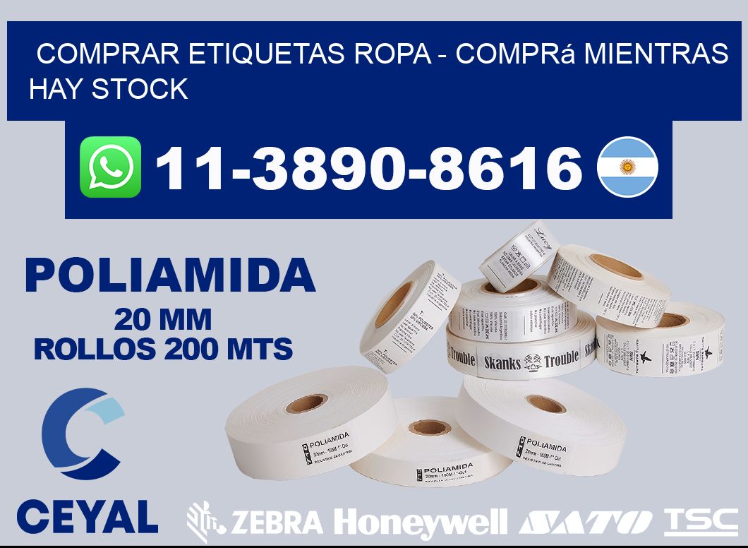 COMPRAR ETIQUETAS ROPA - Comprá mientras hay stock