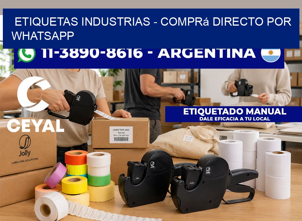 ETIQUETAS INDUSTRIAS - Comprá directo por WhatsApp