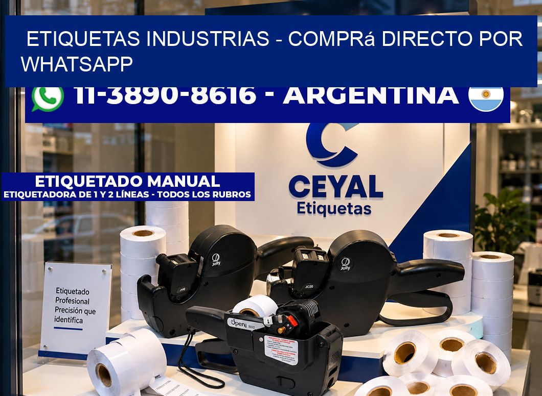 ETIQUETAS INDUSTRIAS – Comprá directo por WhatsApp