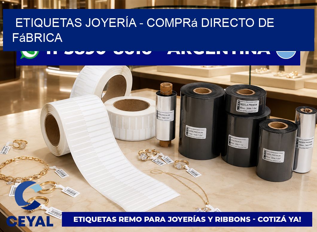ETIQUETAS JOYERÍA - Comprá directo de fábrica