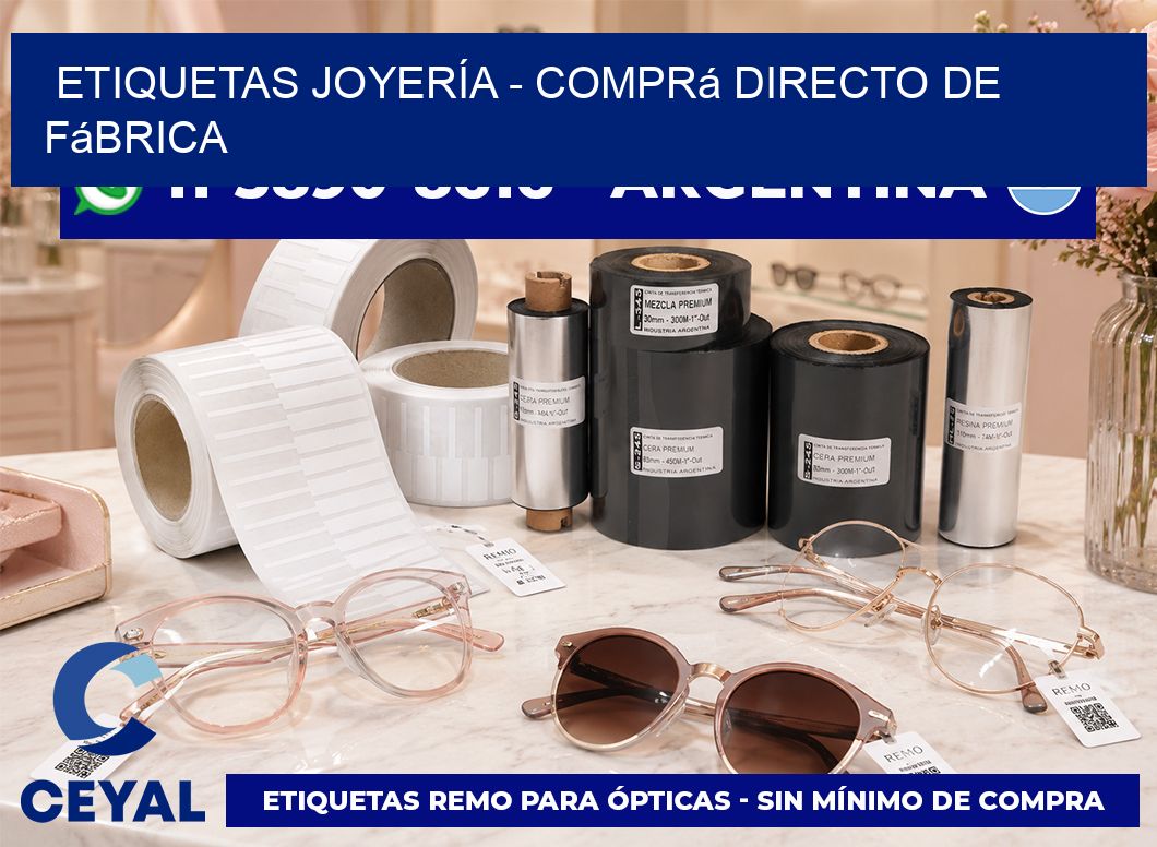 ETIQUETAS JOYERÍA - Comprá directo de fábrica