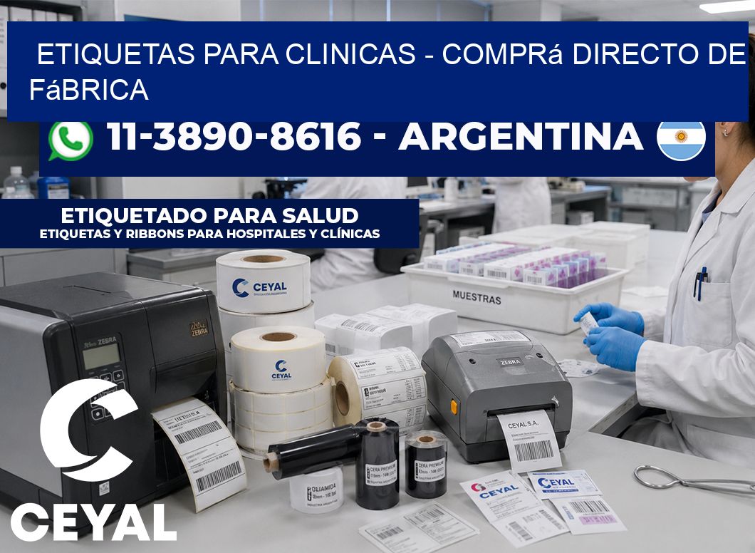 ETIQUETAS PARA CLINICAS - Comprá directo de fábrica