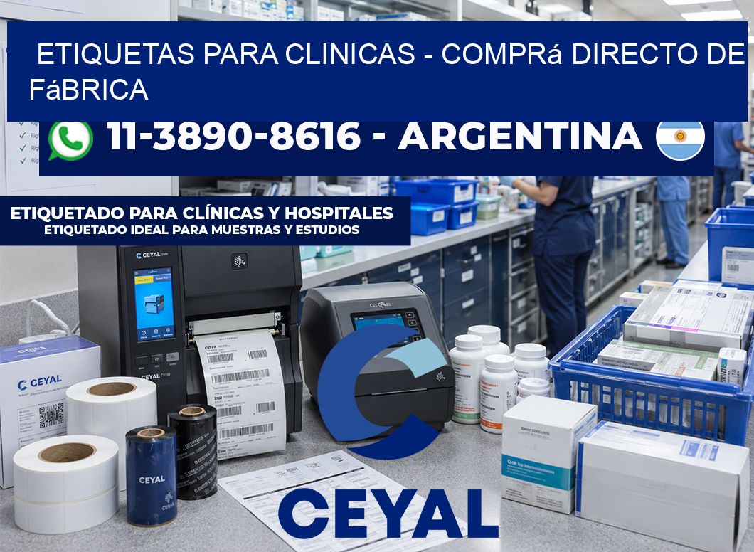 ETIQUETAS PARA CLINICAS - Comprá directo de fábrica