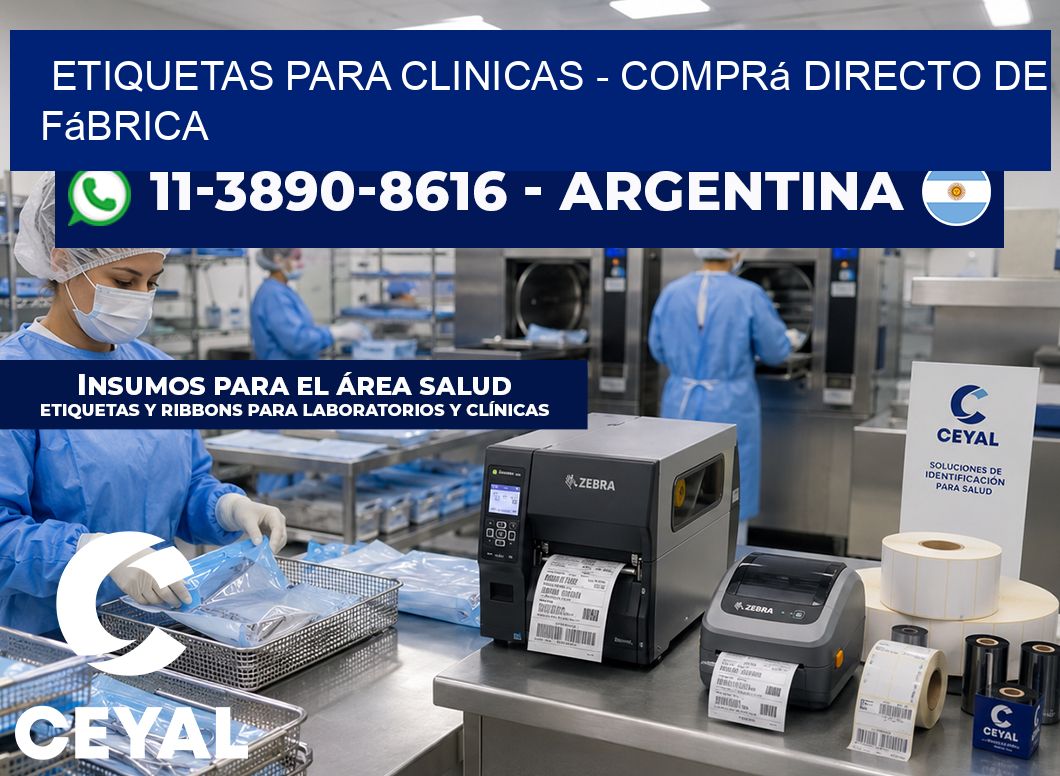 ETIQUETAS PARA CLINICAS - Comprá directo de fábrica