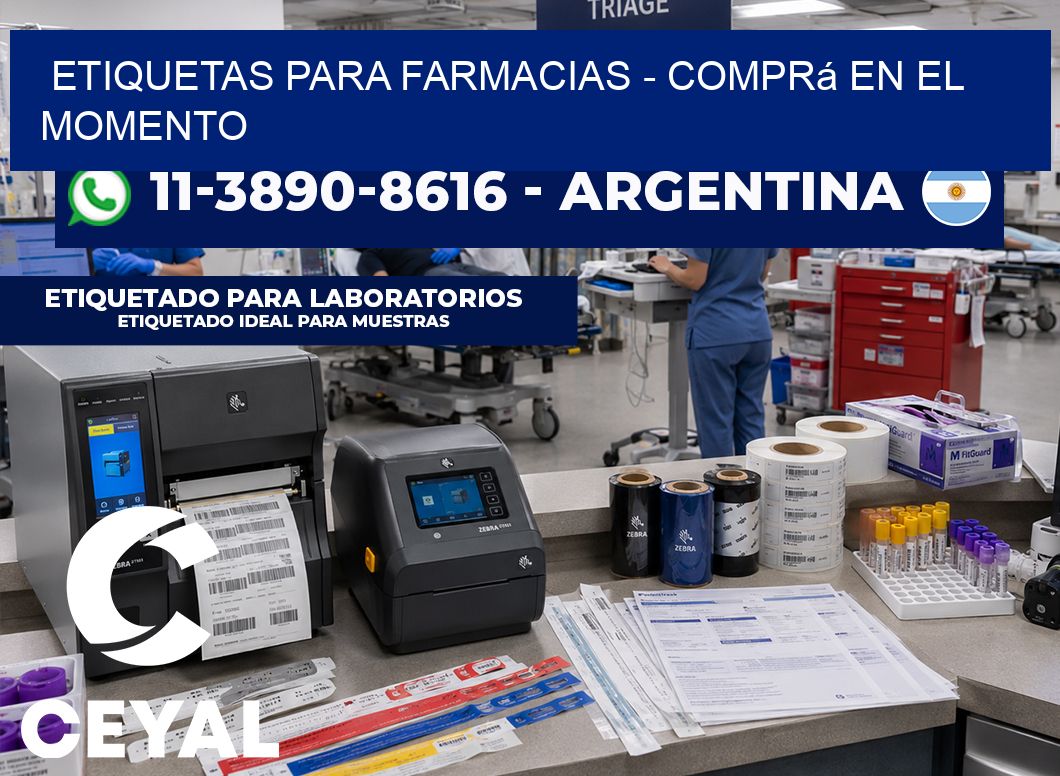 ETIQUETAS PARA FARMACIAS – Comprá en el momento