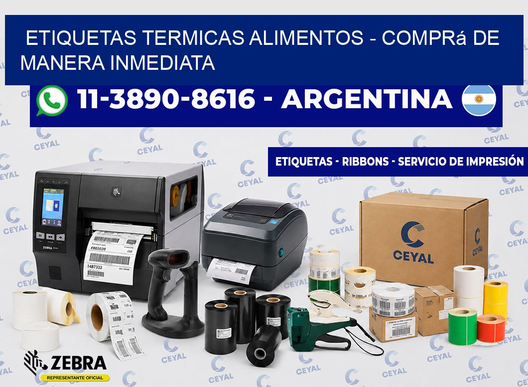 ETIQUETAS TERMICAS ALIMENTOS - Comprá de manera inmediata