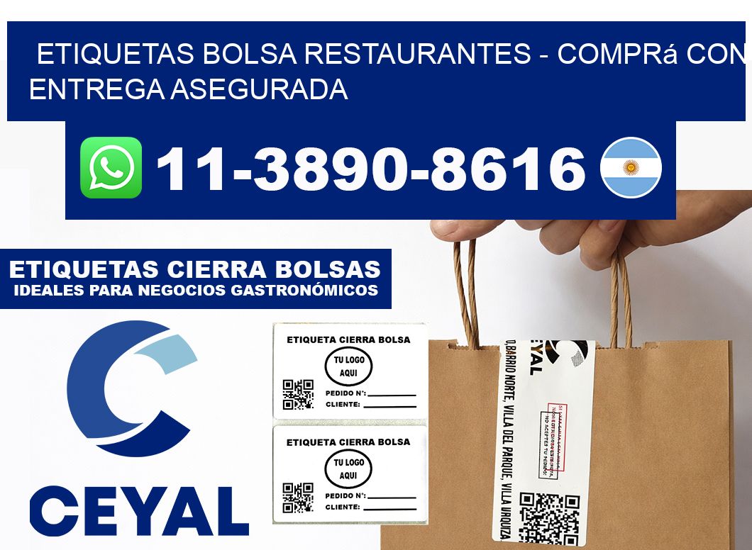Etiquetas Bolsa restaurantes – Comprá con entrega asegurada