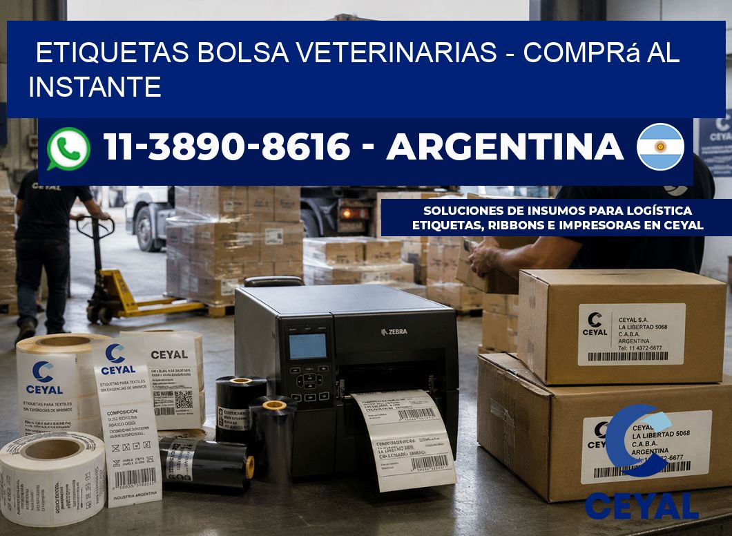 Etiquetas Bolsa veterinarias - Comprá al instante