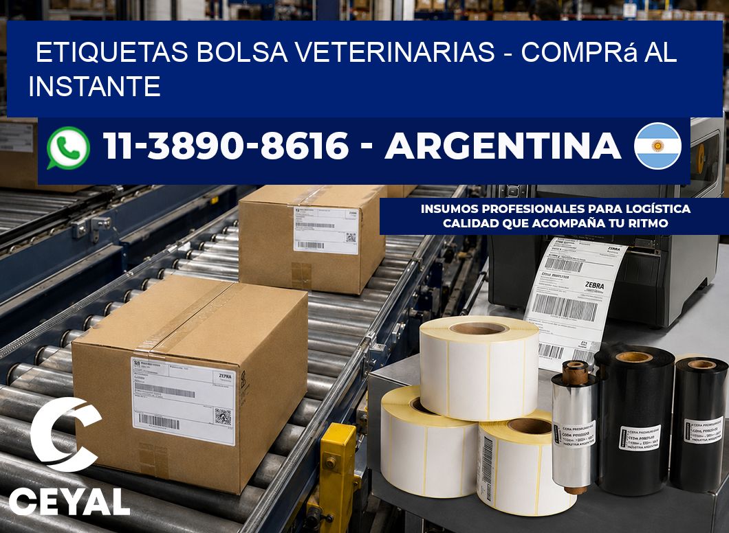 Etiquetas Bolsa veterinarias - Comprá al instante