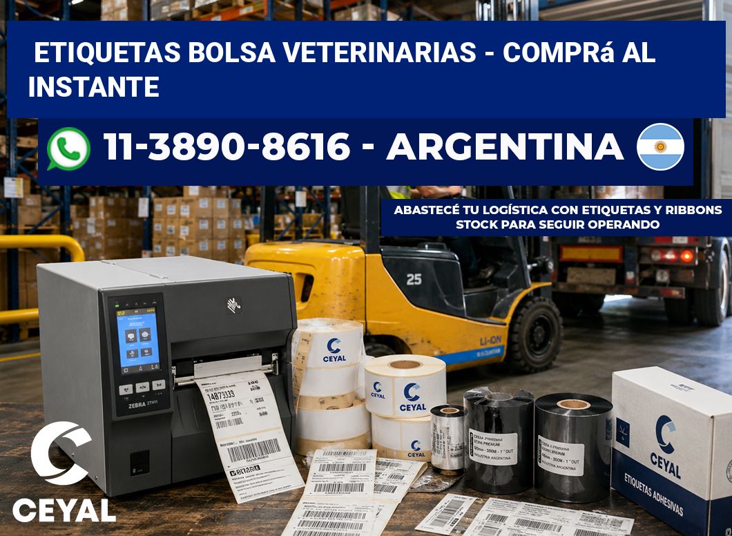 Etiquetas Bolsa veterinarias – Comprá al instante