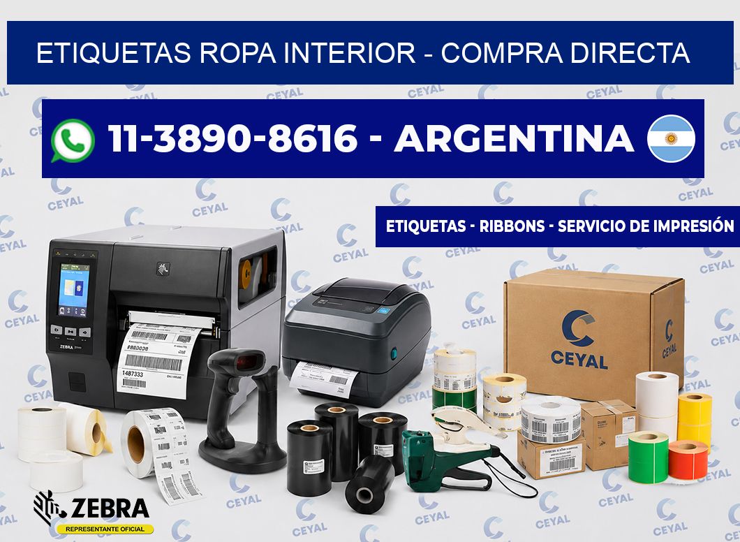 Etiquetas Ropa interior - Compra directa