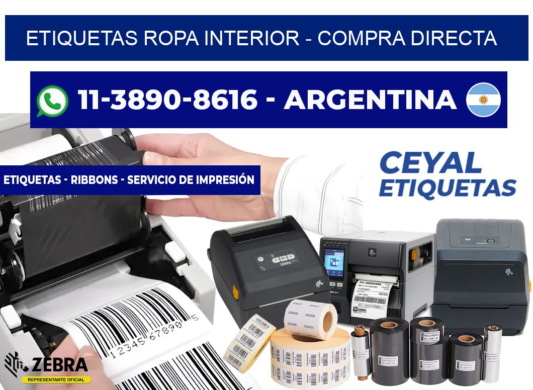 Etiquetas Ropa interior - Compra directa
