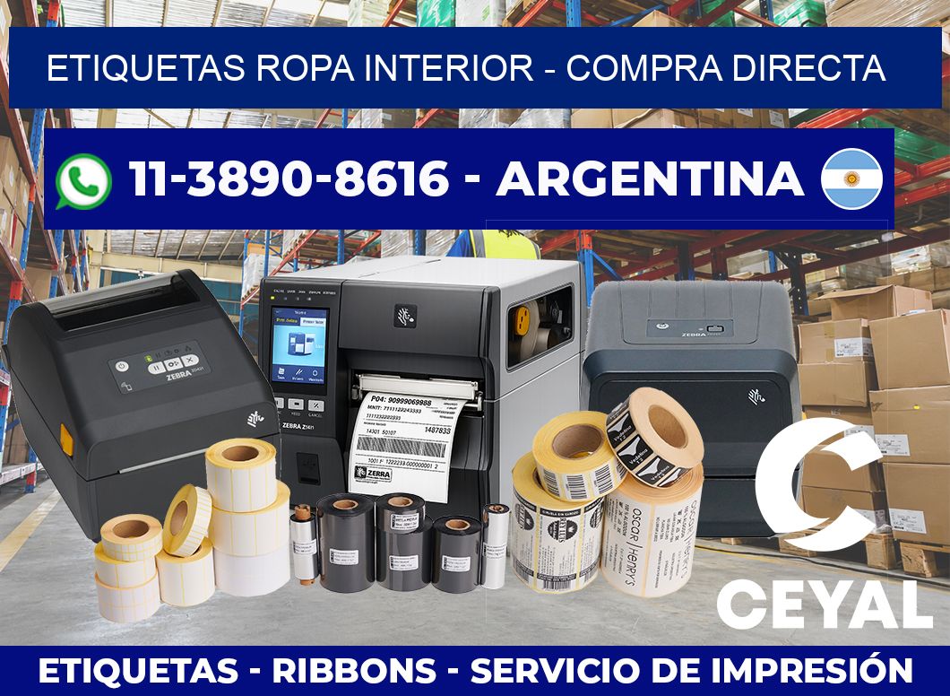 Etiquetas Ropa interior – Compra directa