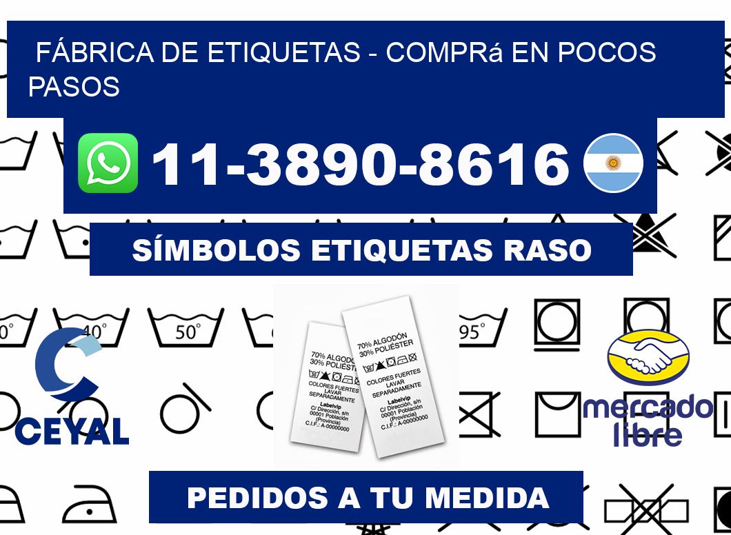 FÁBRICA DE ETIQUETAS - Comprá en pocos pasos