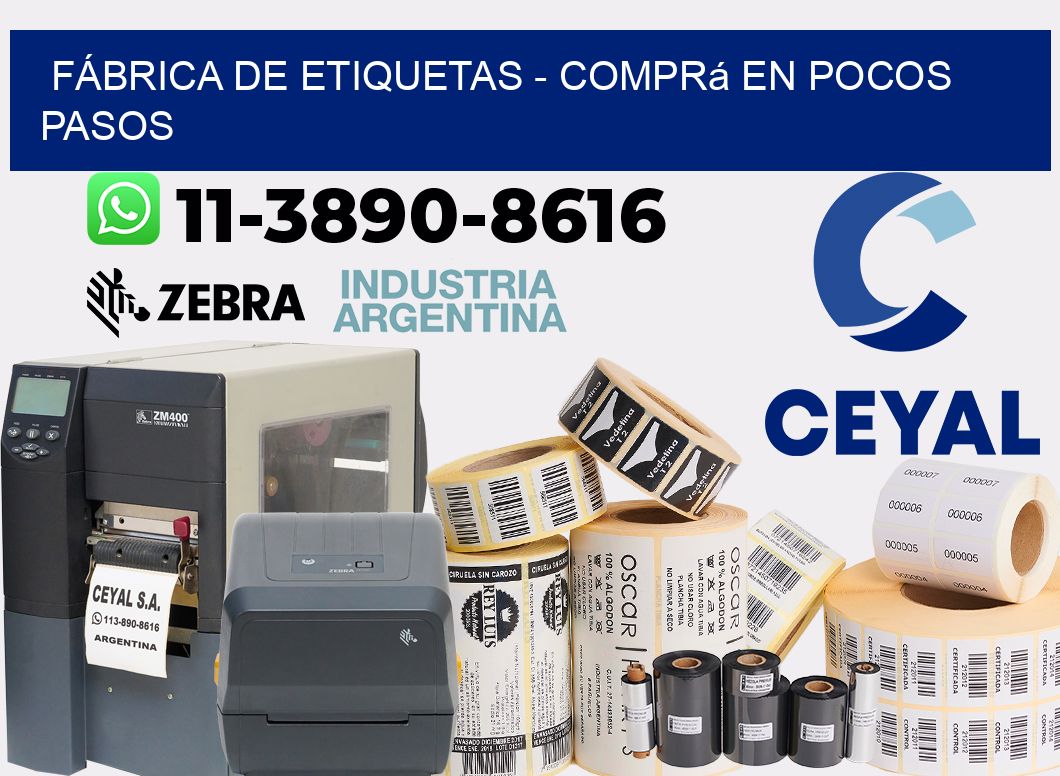 FÁBRICA DE ETIQUETAS - Comprá en pocos pasos