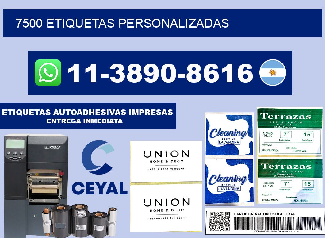 7500 ETIQUETAS PERSONALIZADAS