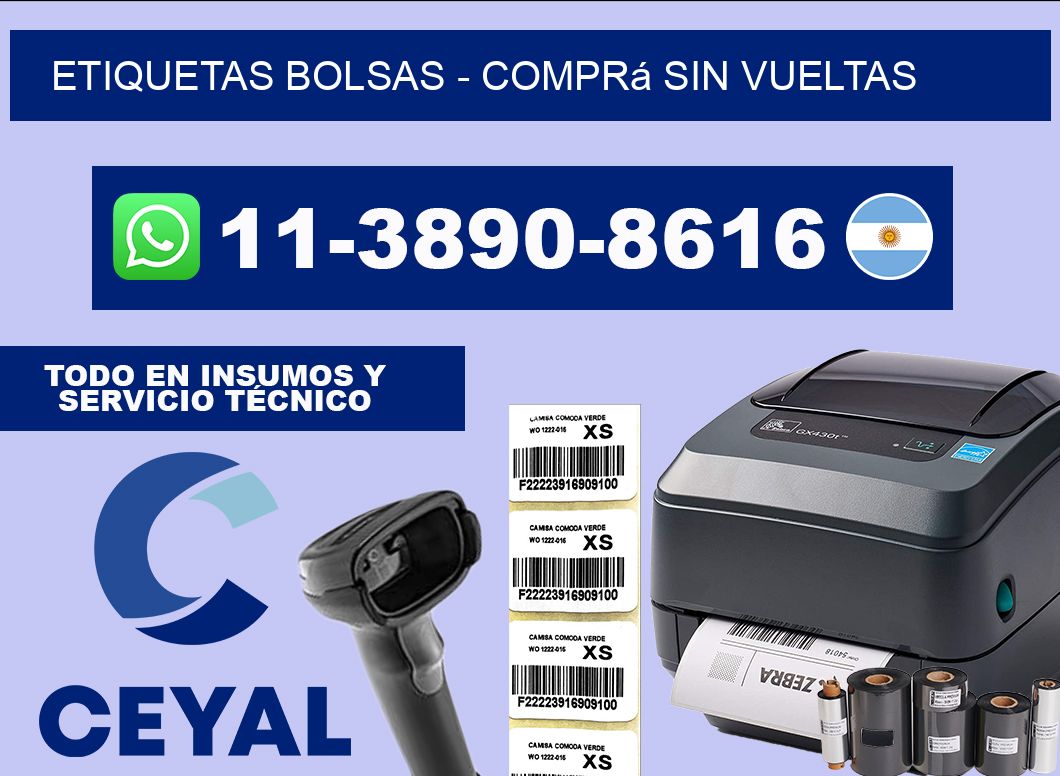 ETIQUETAS BOLSAS - Comprá sin vueltas