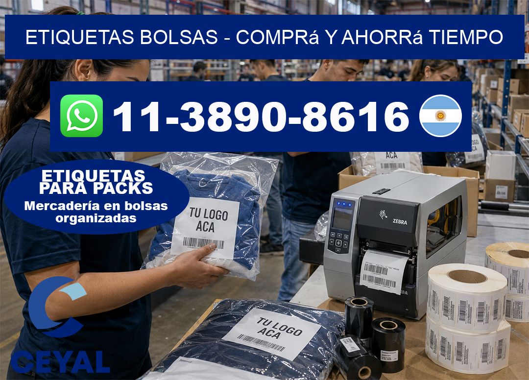 ETIQUETAS BOLSAS - Comprá y ahorrá tiempo