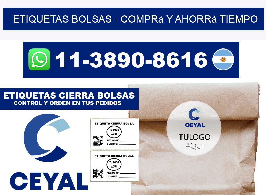ETIQUETAS BOLSAS - Comprá y ahorrá tiempo