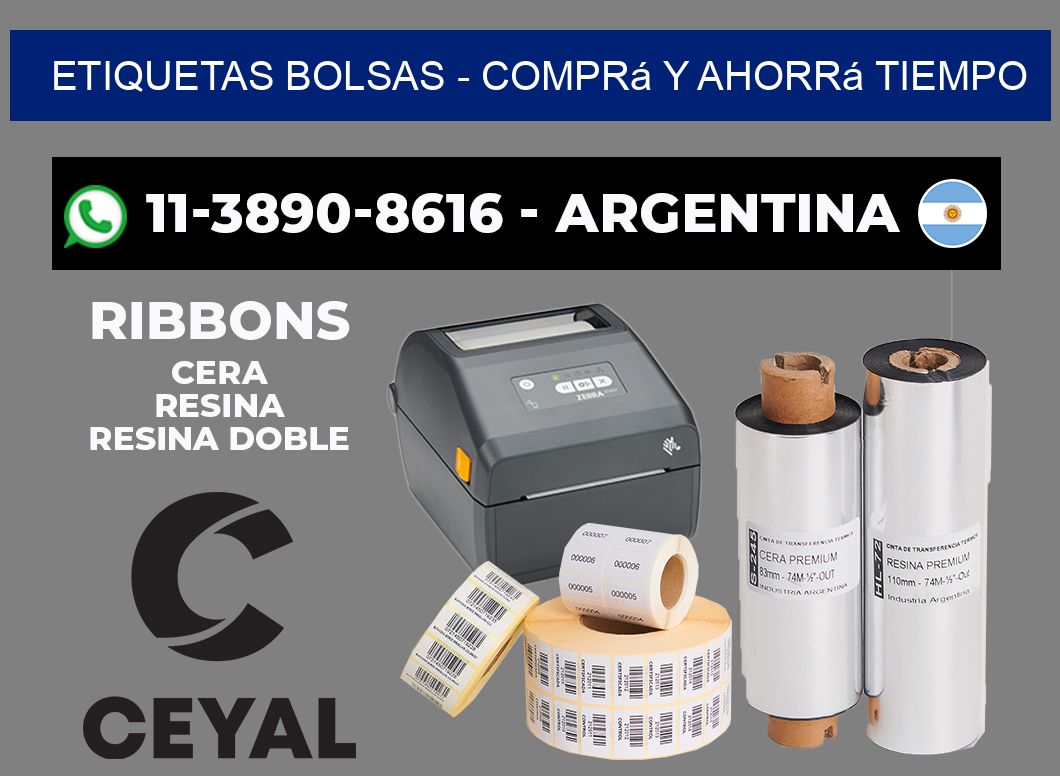 ETIQUETAS BOLSAS - Comprá y ahorrá tiempo