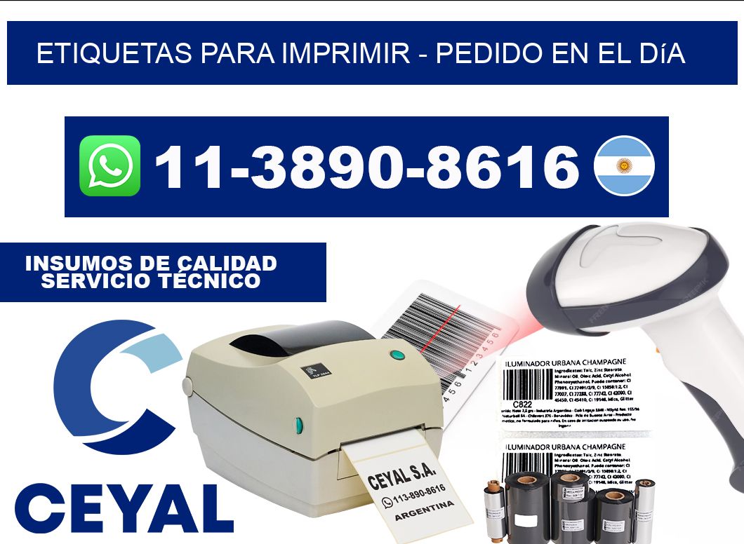 ETIQUETAS PARA IMPRIMIR - Pedido en el día
