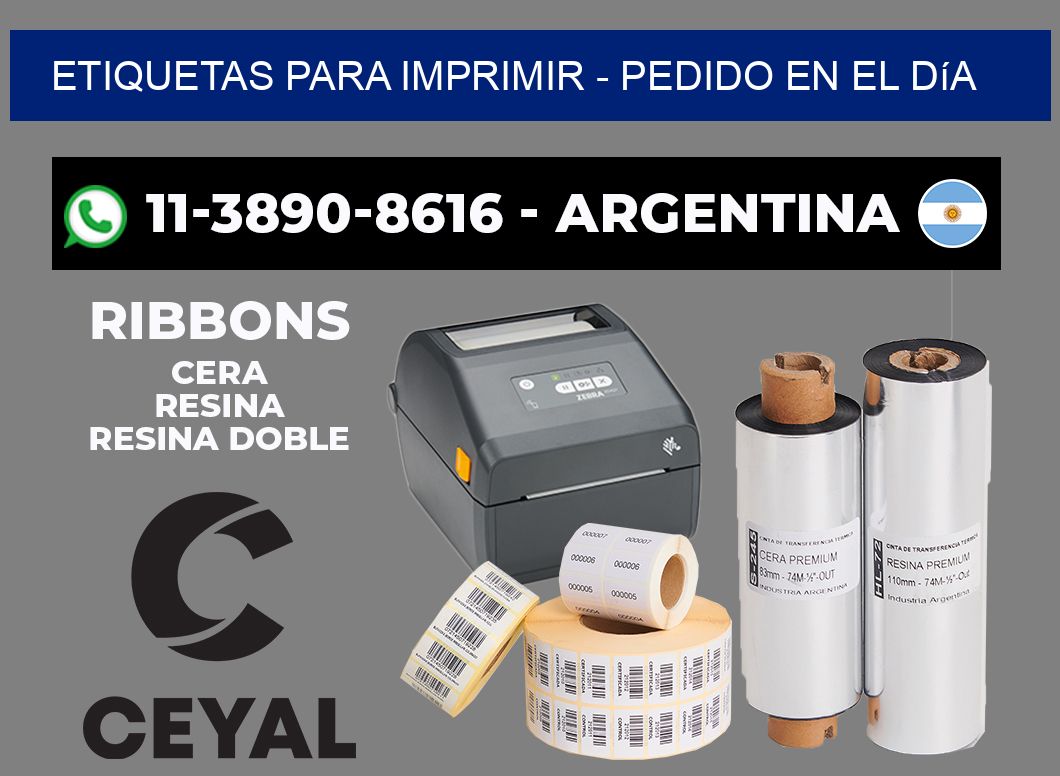 ETIQUETAS PARA IMPRIMIR - Pedido en el día